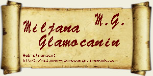 Miljana Glamočanin vizit kartica